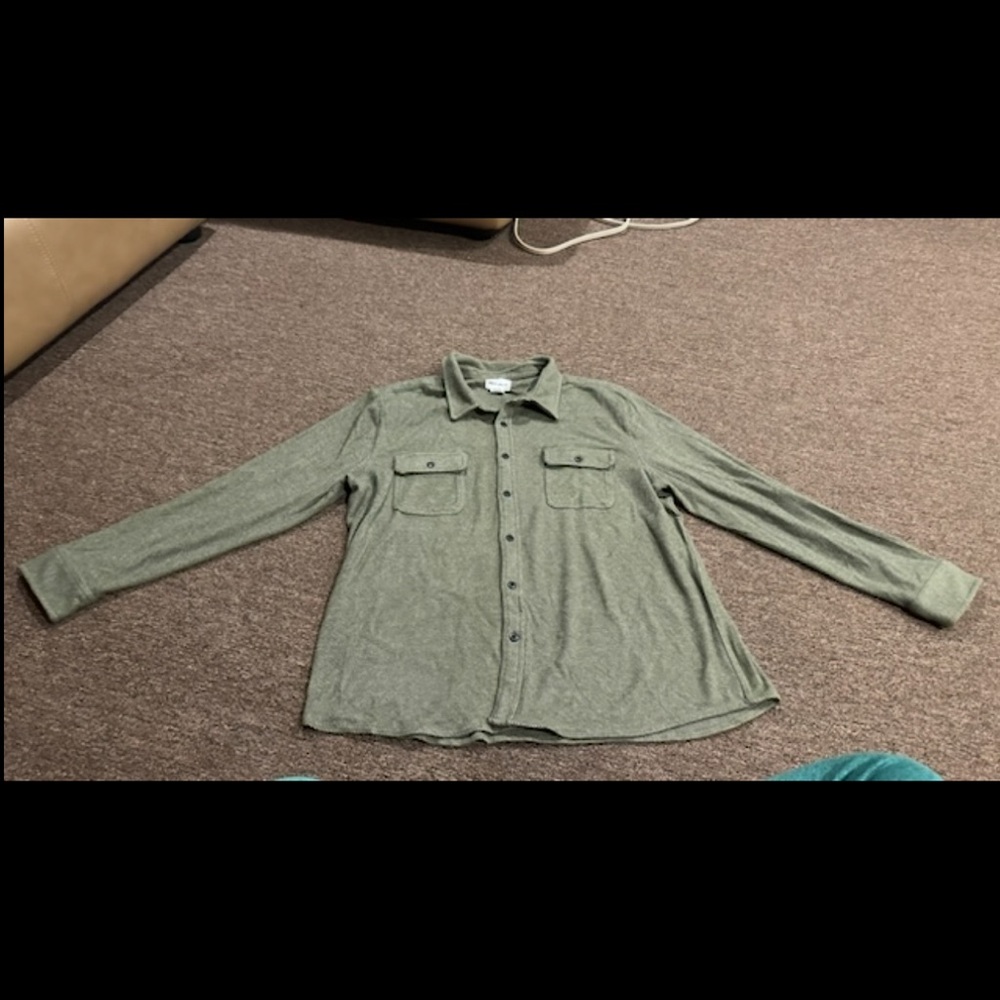 EUC For the Republic XXL Green soft casual button down shirt